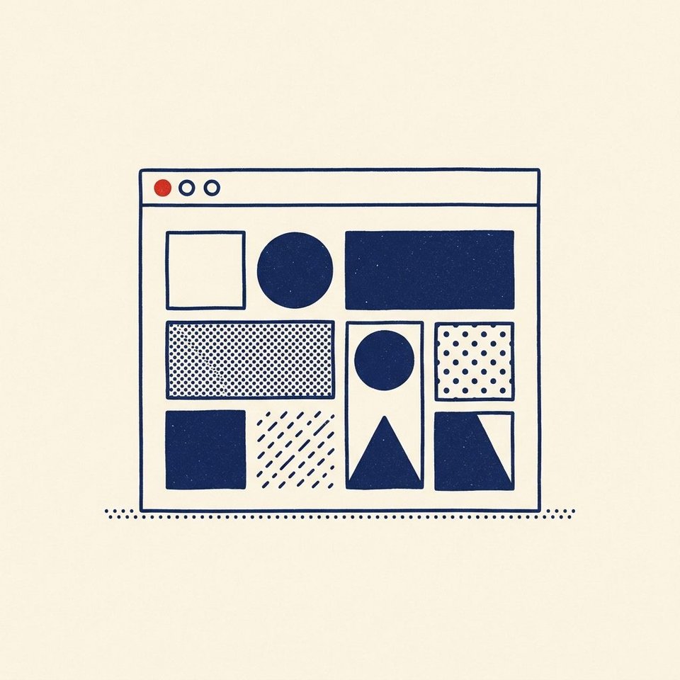 Illustration of a website as the foundation layer of a digital footprint